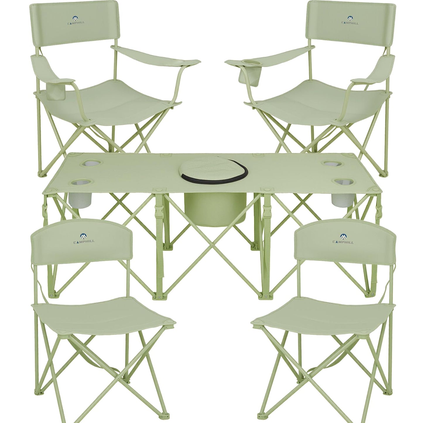 3-Piece Heavy-Duty Folding Camping Chair Set
