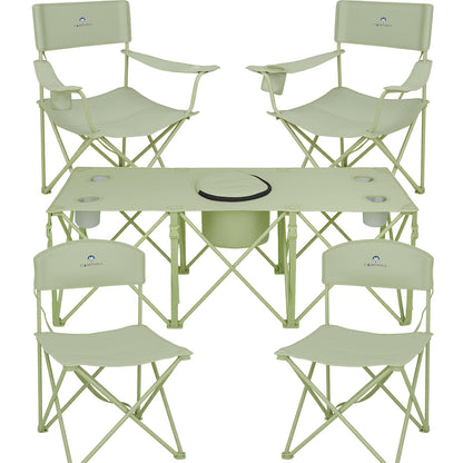 3-Piece Heavy-Duty Folding Camping Chair Set