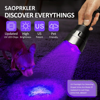 385–395nm Portable UV Black Light Flashlight