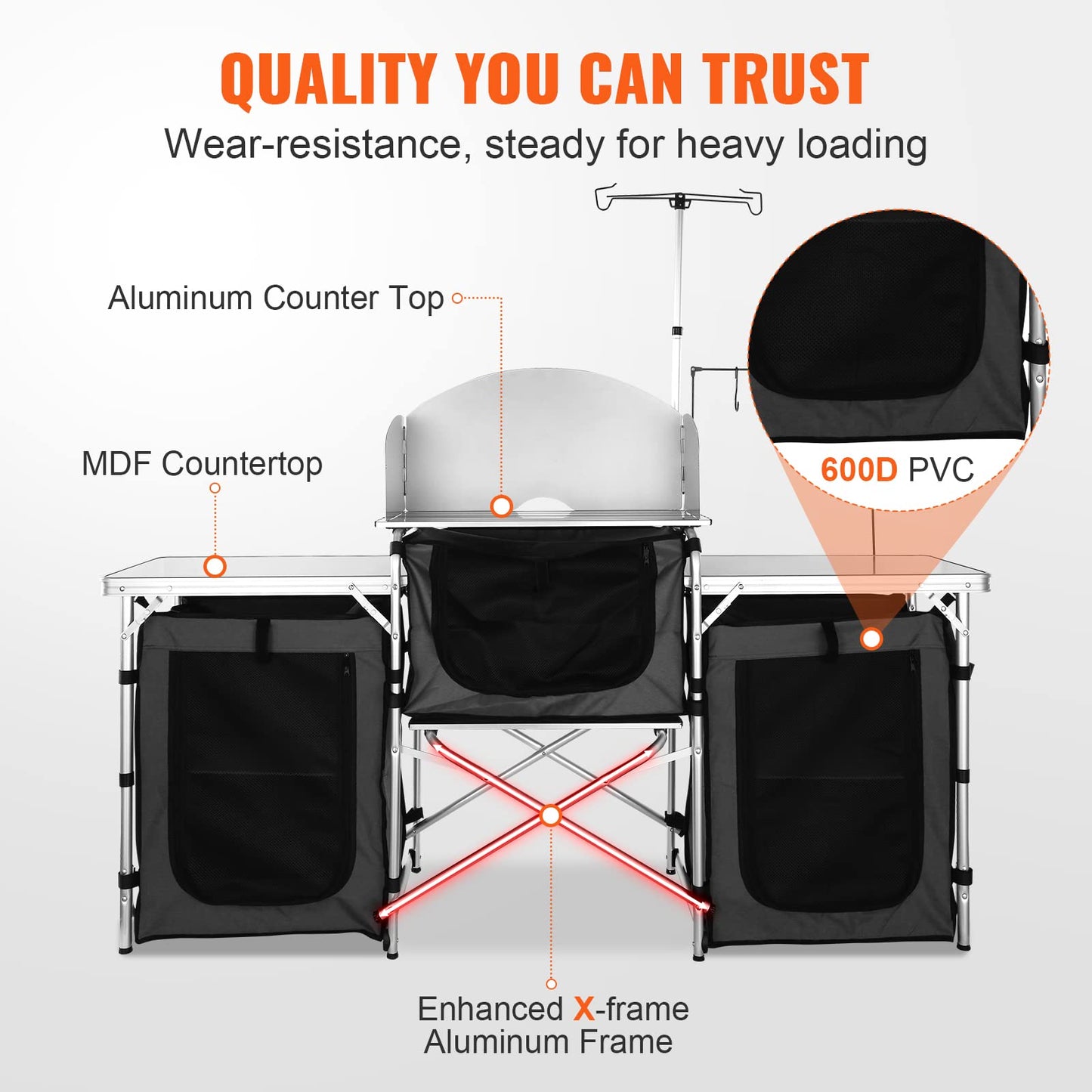 Portable Folding Camping Kitchen Table