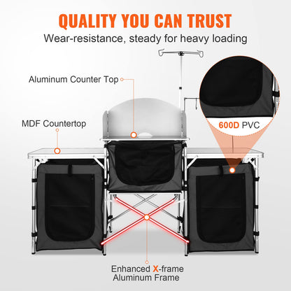 Portable Folding Camping Kitchen Table