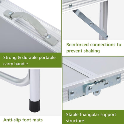 Lightweight Aluminum Folding Camping Table