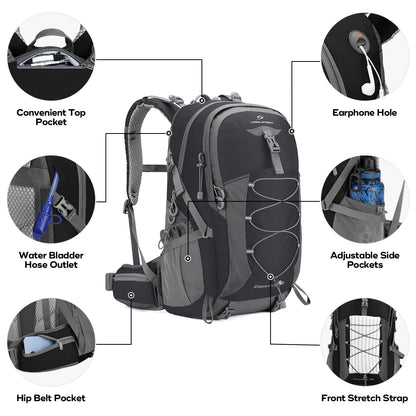 Waterproof Hiking Backpack with Rain Cover