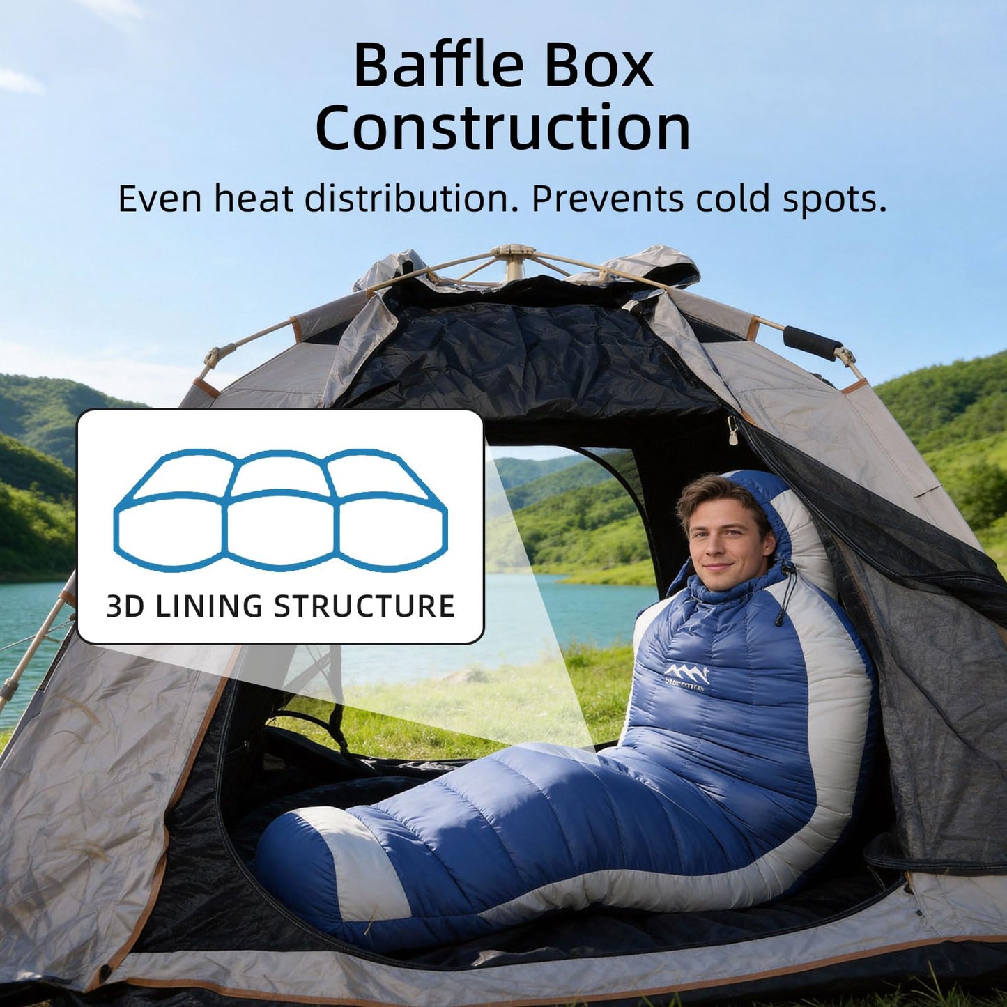 Ultralight Down Sleeping Bag with Pillow for Camping