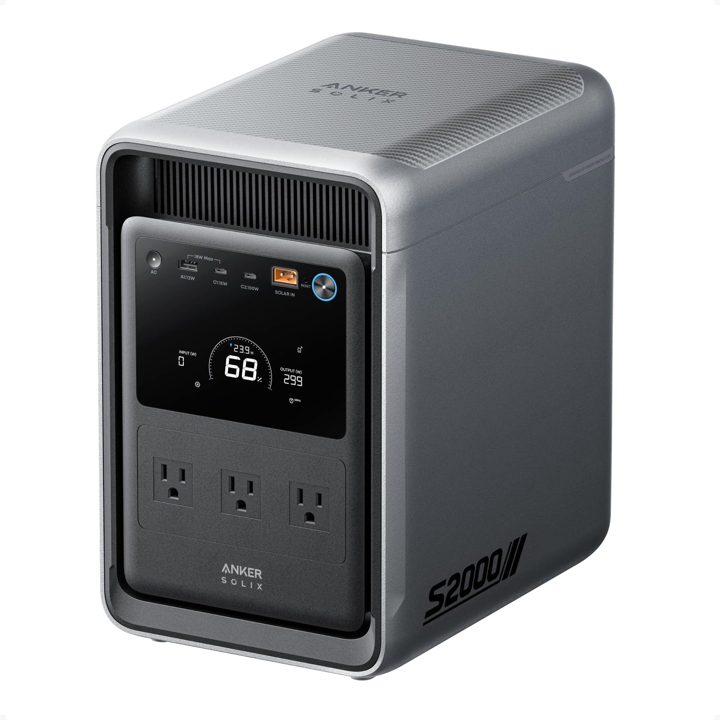 2000Wh Portable Power Station with LFP Battery