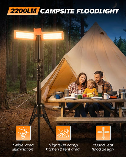 2000 Lumen Rechargeable Camping Lantern with Stand