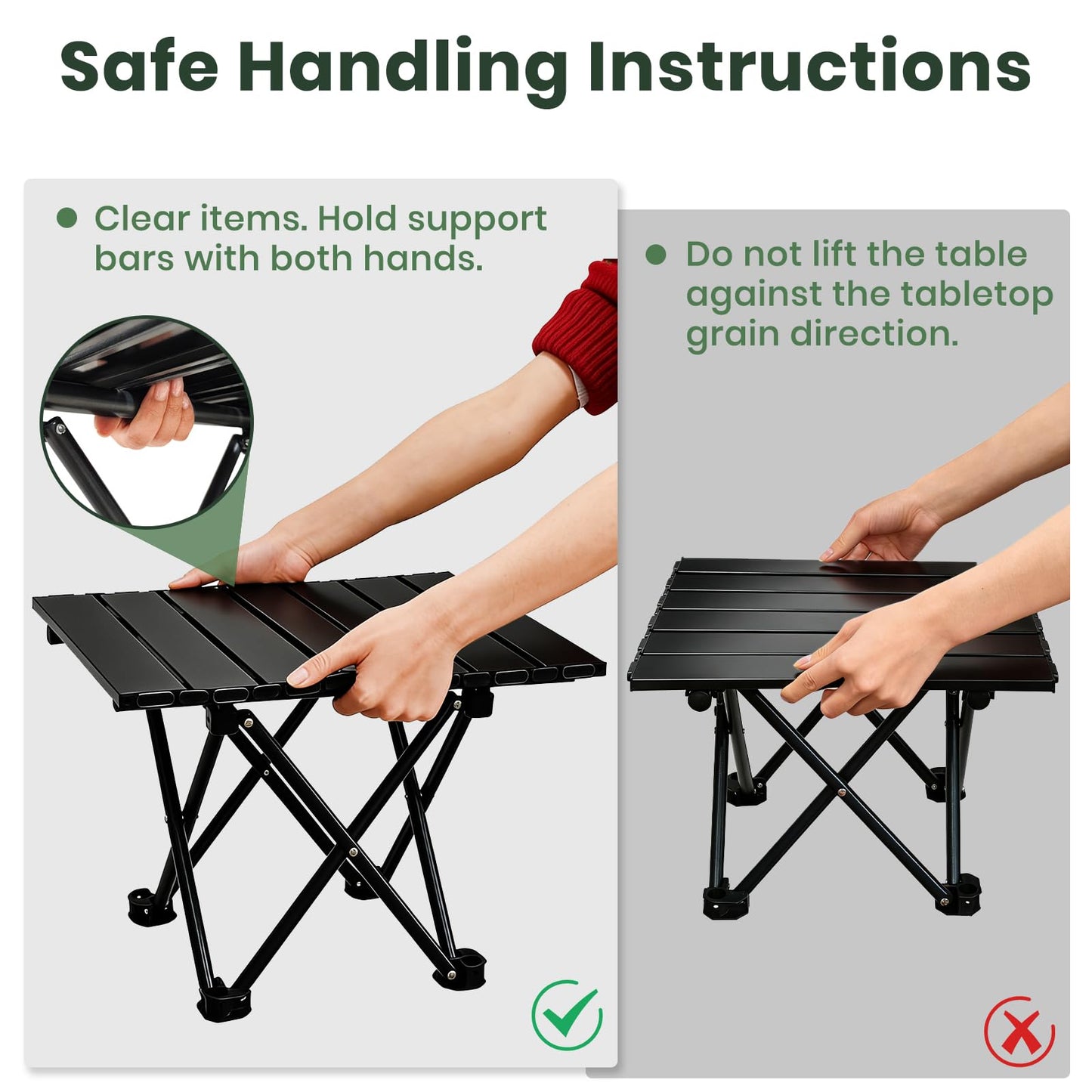 2-Pack Portable Folding Camping & Beach Tables