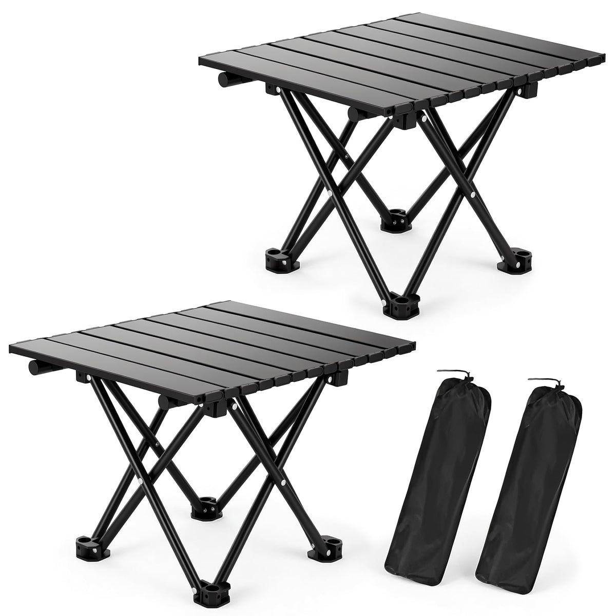 2-Pack Portable Folding Camping & Beach Tables