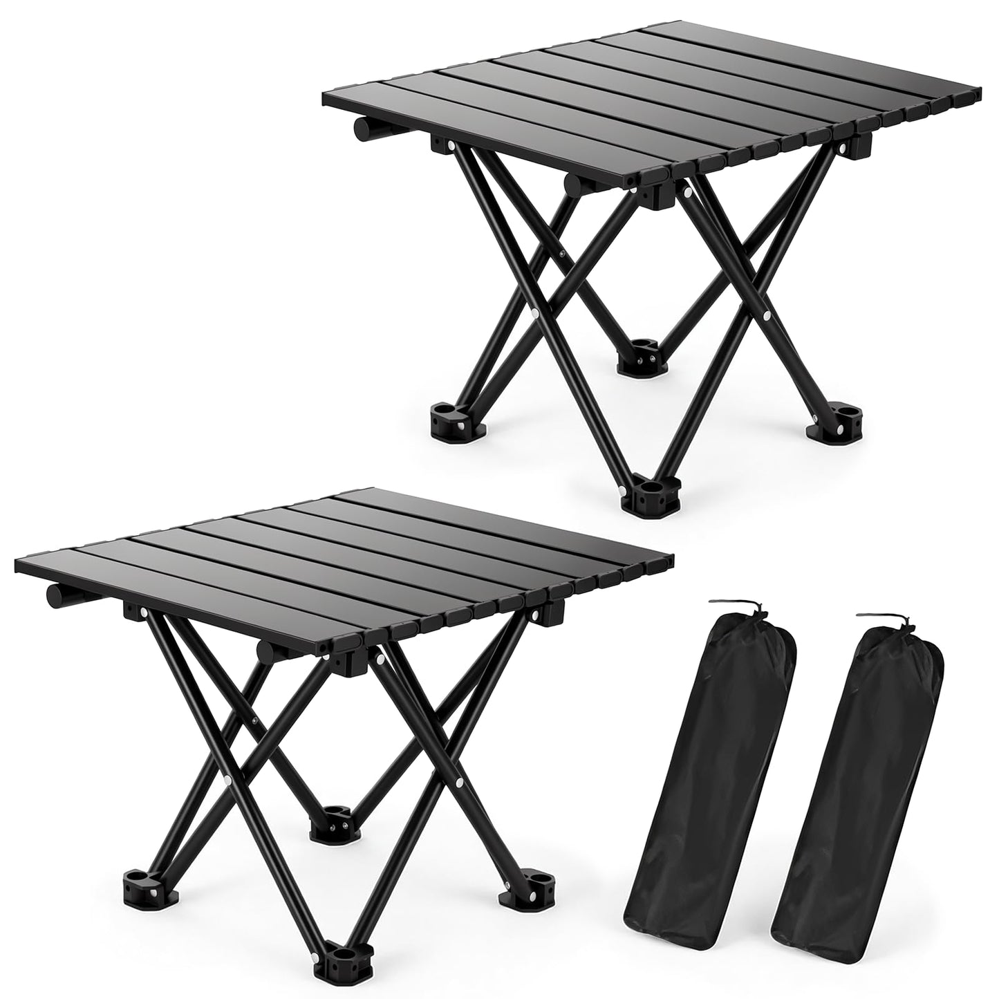 2-Pack Portable Folding Camping & Beach Tables