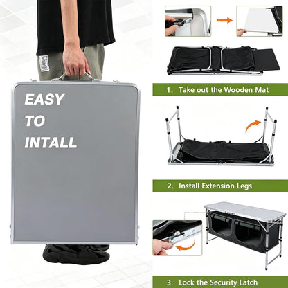 Lightweight Aluminum Folding Camping Table