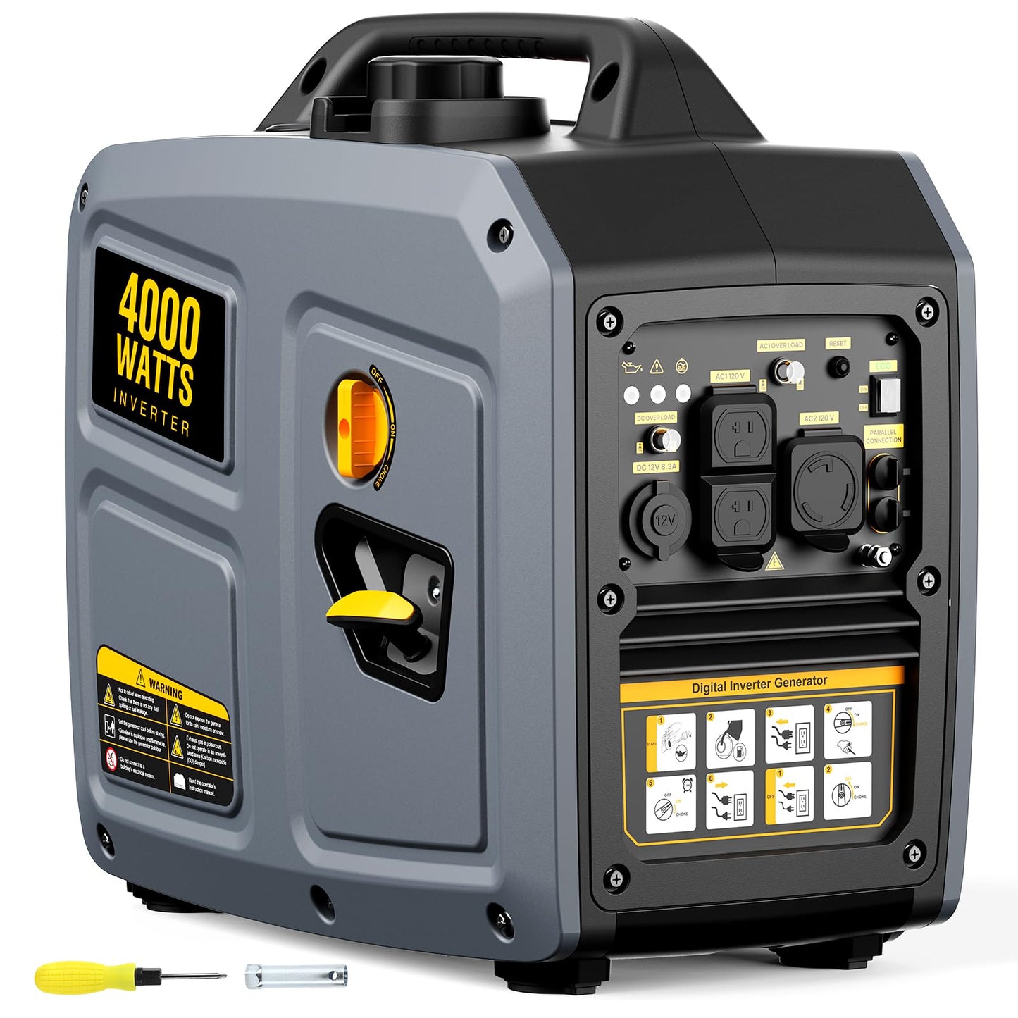 4000W Portable Inverter Generator for Camping & Backup