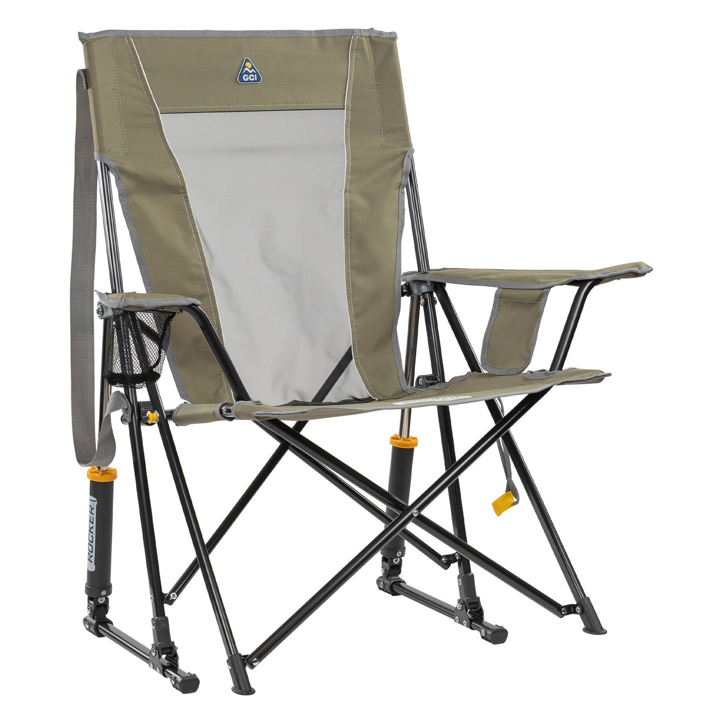 Portable Outdoor Rocking Chair with High Backrest