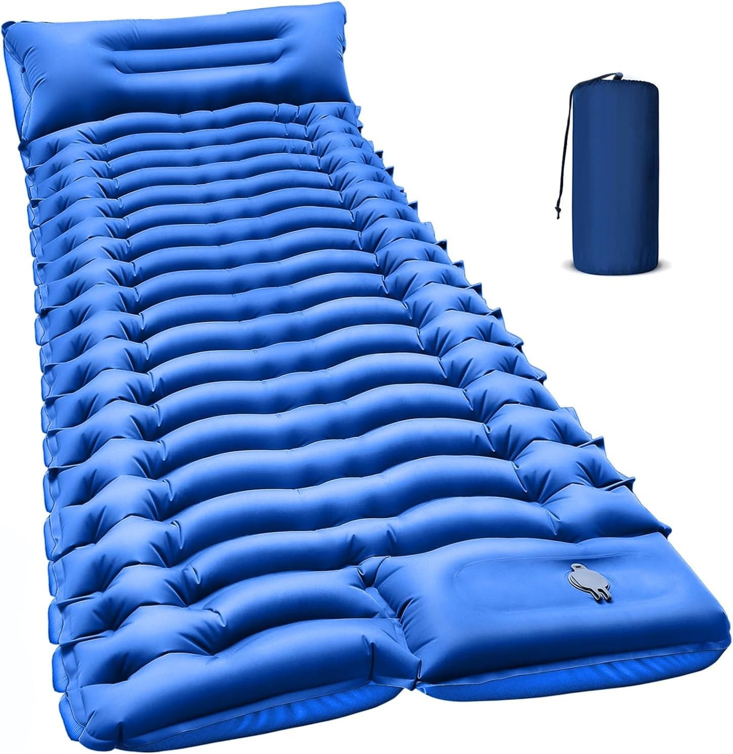 Ultralight Inflatable Sleeping Pad with Pillow & Foot Pump