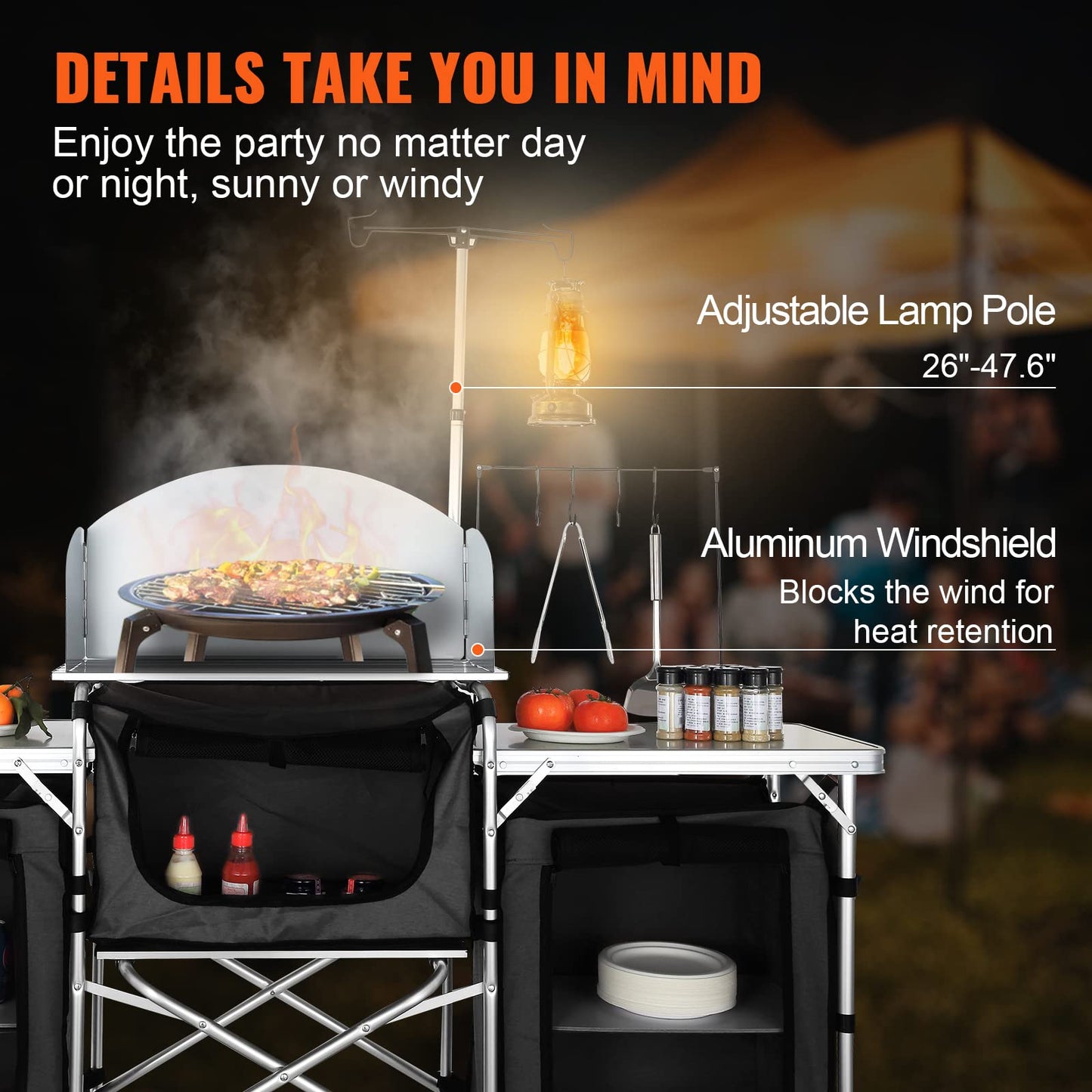 Portable Folding Camping Kitchen Table