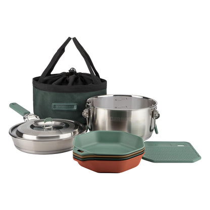 Complete Outdoor Camping Cookware & Dining Set