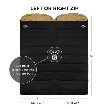 Canvas Sleeping Bag for Camping & Cold Weather
