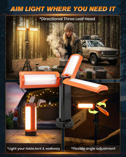 2000 Lumen Rechargeable Camping Lantern with Stand