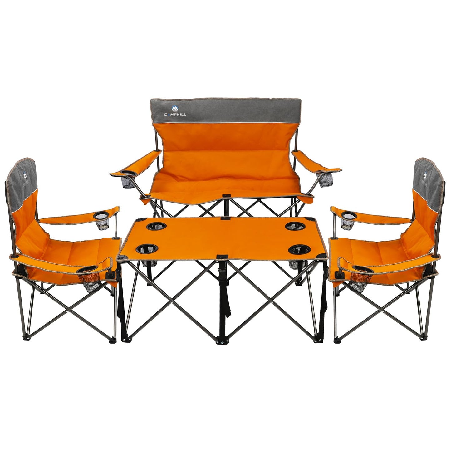 3-Piece Heavy-Duty Folding Camping Chair Set