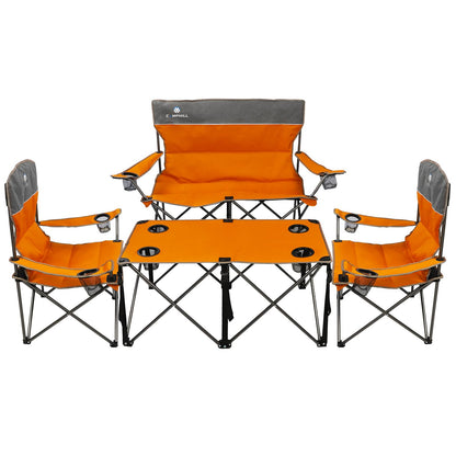3-Piece Heavy-Duty Folding Camping Chair Set