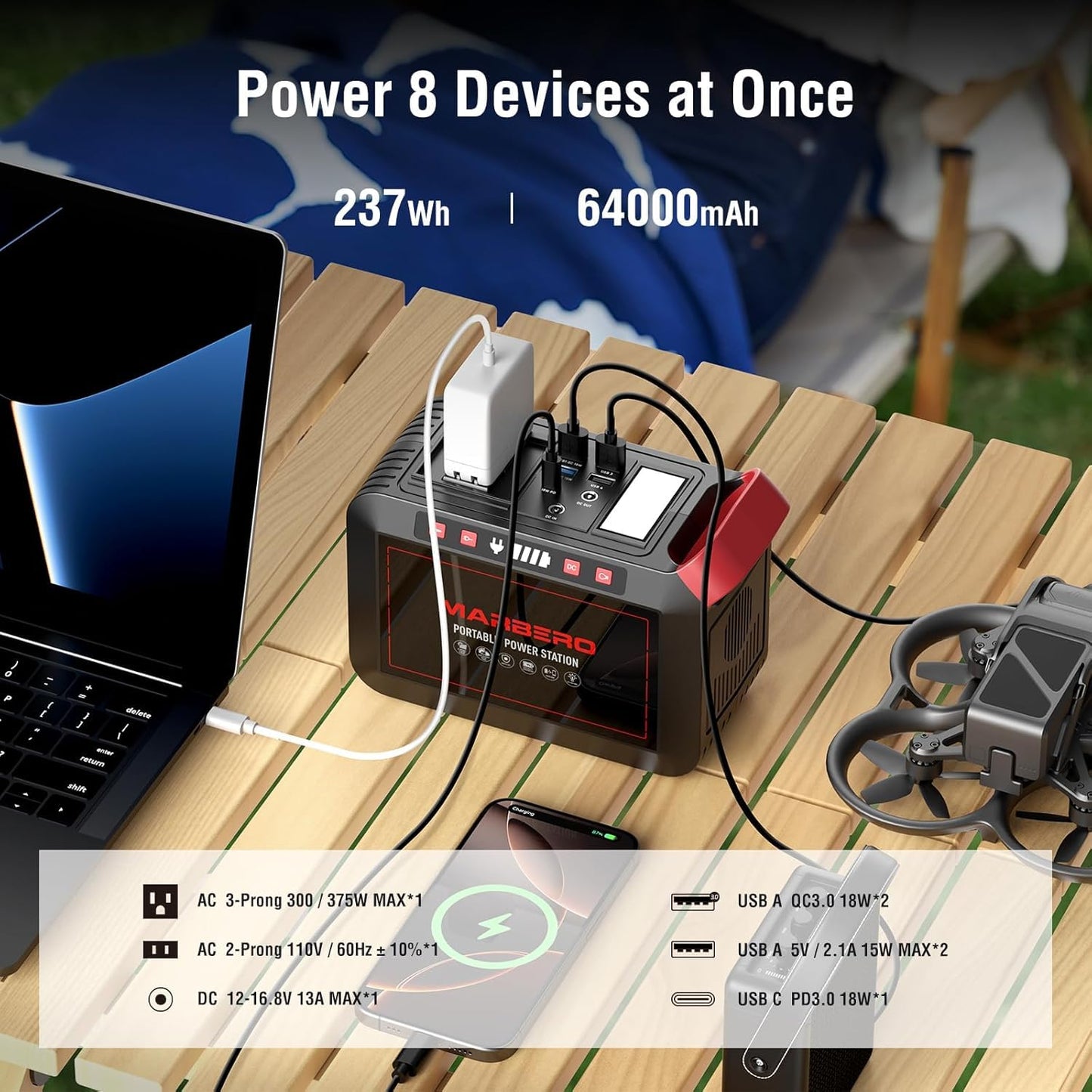 MARBERO Portable Power Station Model of M82SE 7