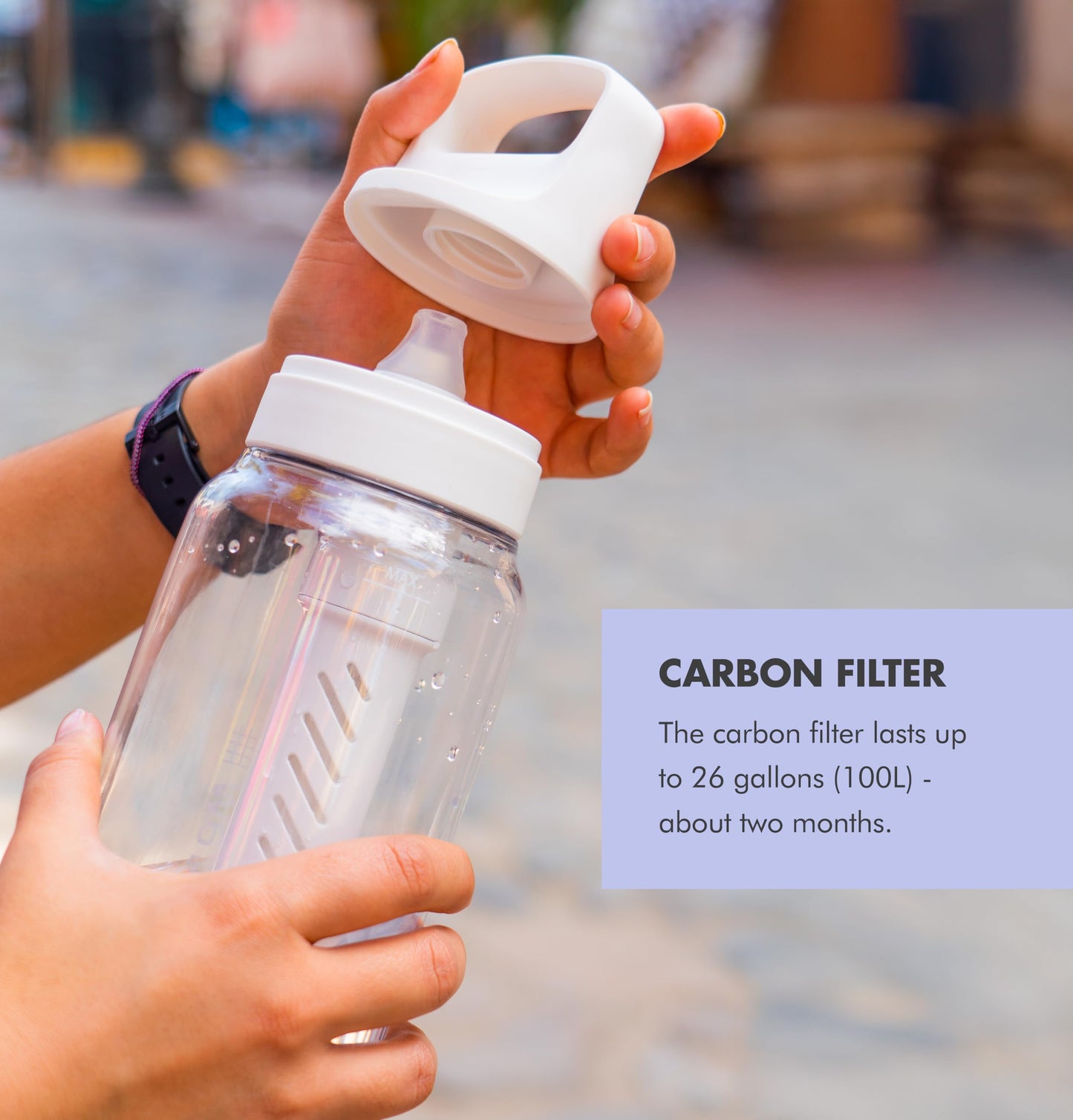 Water Filter Bottle for Travel & Everyday Use