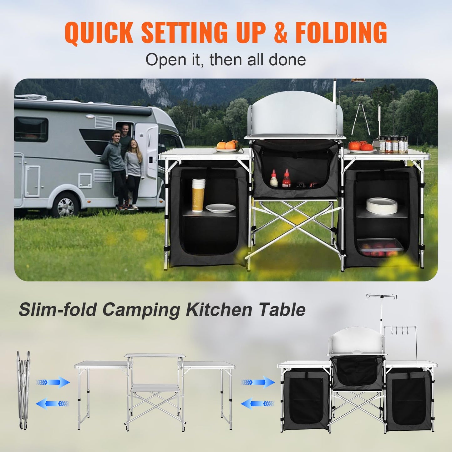 Portable Folding Camping Kitchen Table