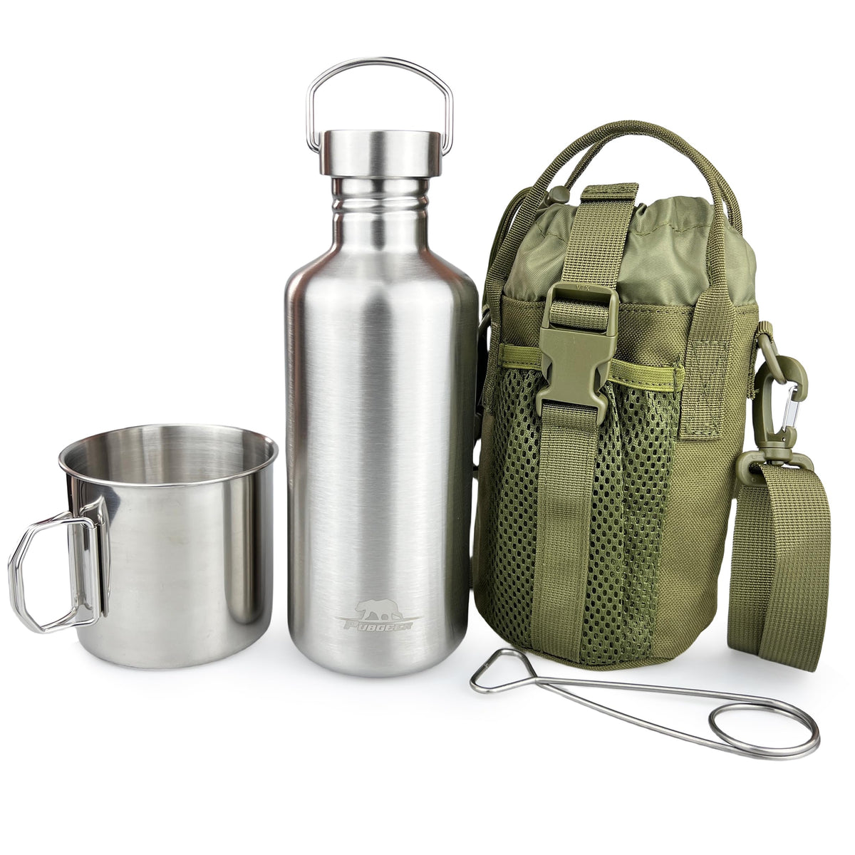 Stainless Steel Canteen with Nesting Camping Cup