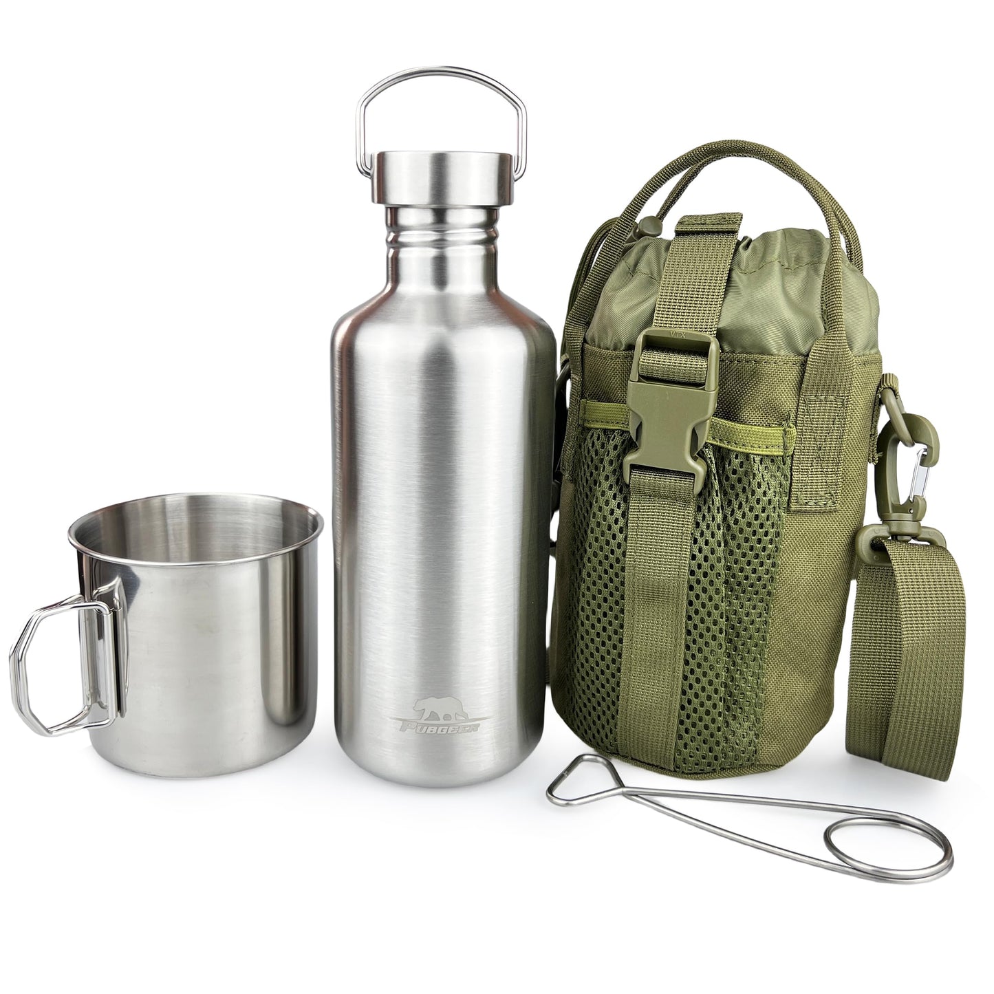 Stainless Steel Canteen with Nesting Camping Cup