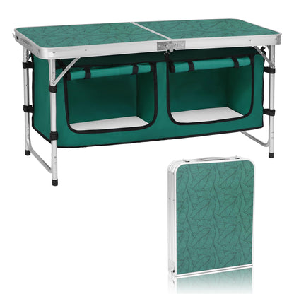 Adjustable Aluminum Folding Camping Table