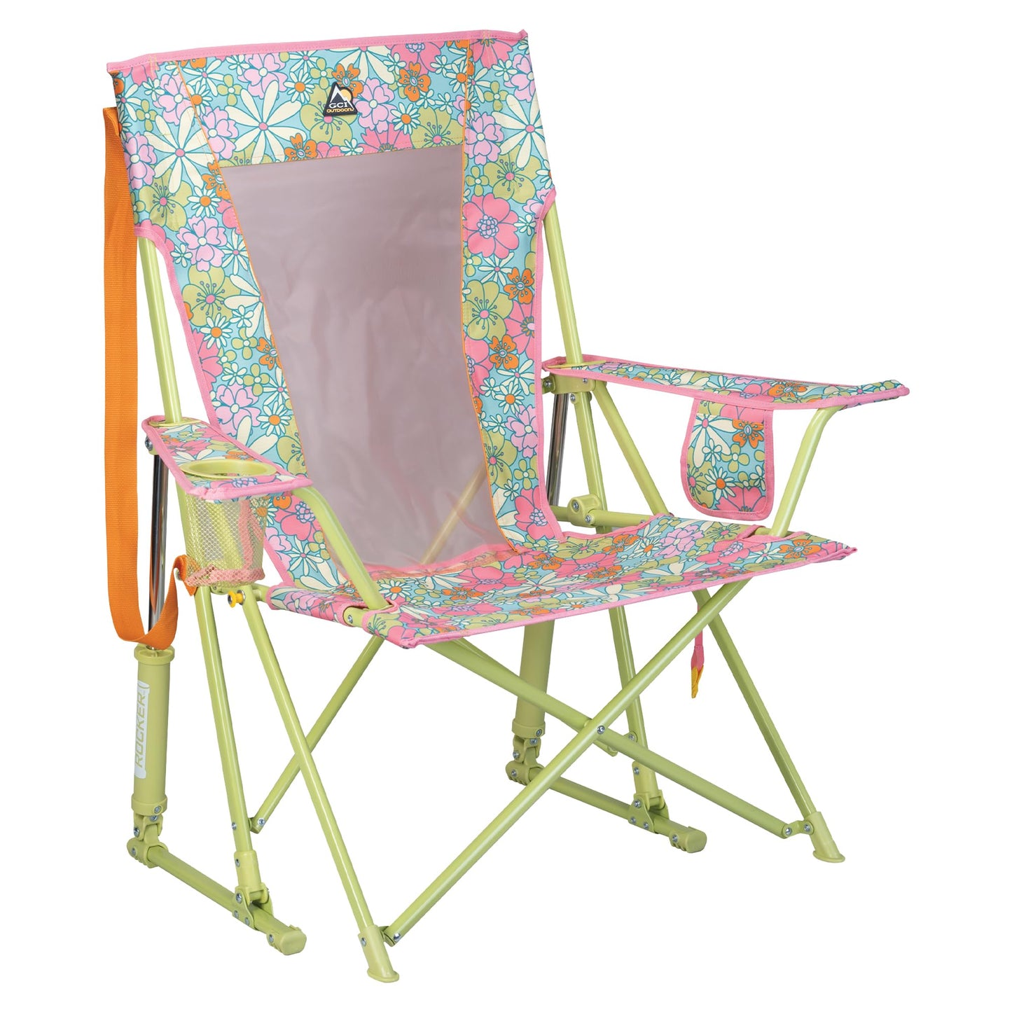 Portable Outdoor Rocking Chair with High Backrest