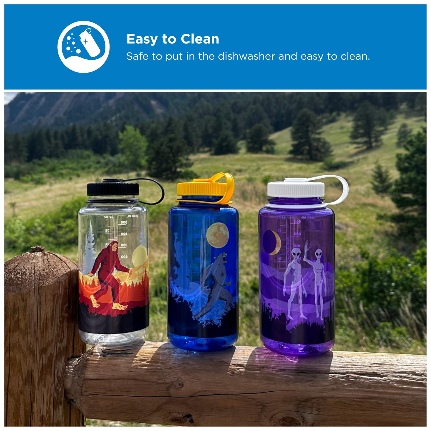 32 oz Wide Mouth Outdoor Water Bottle