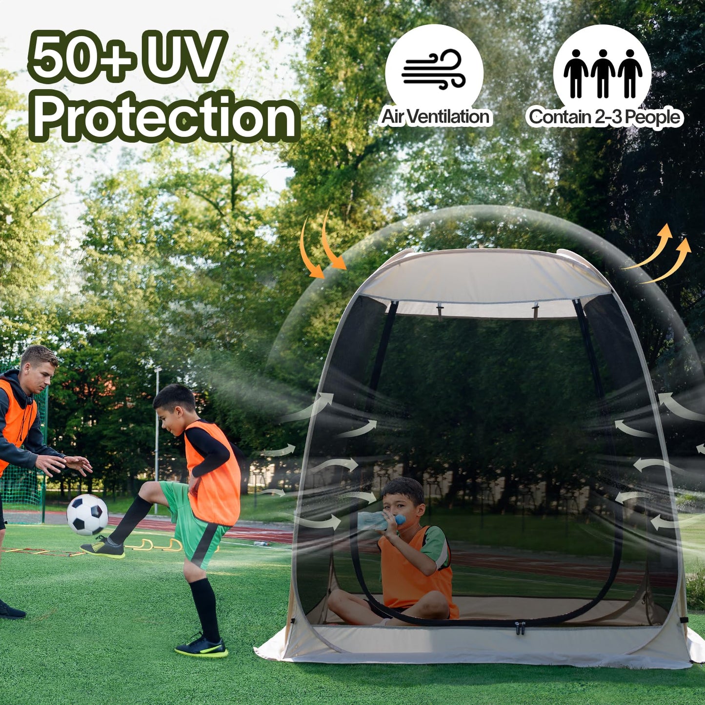 Pop-Up Screen House with UPF 50+ Sun Protection