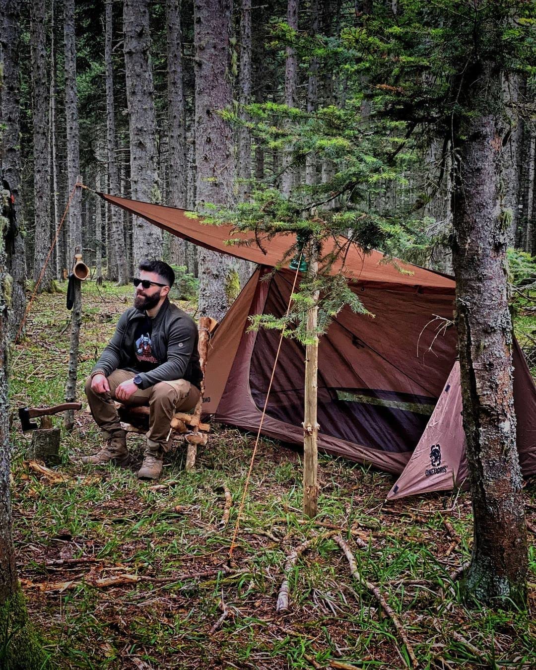 Ultralight Bushcraft Shelter Tent with Front Porch