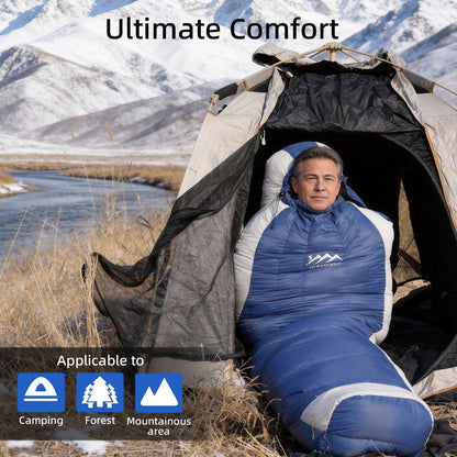Ultralight Down Sleeping Bag with Pillow for Camping