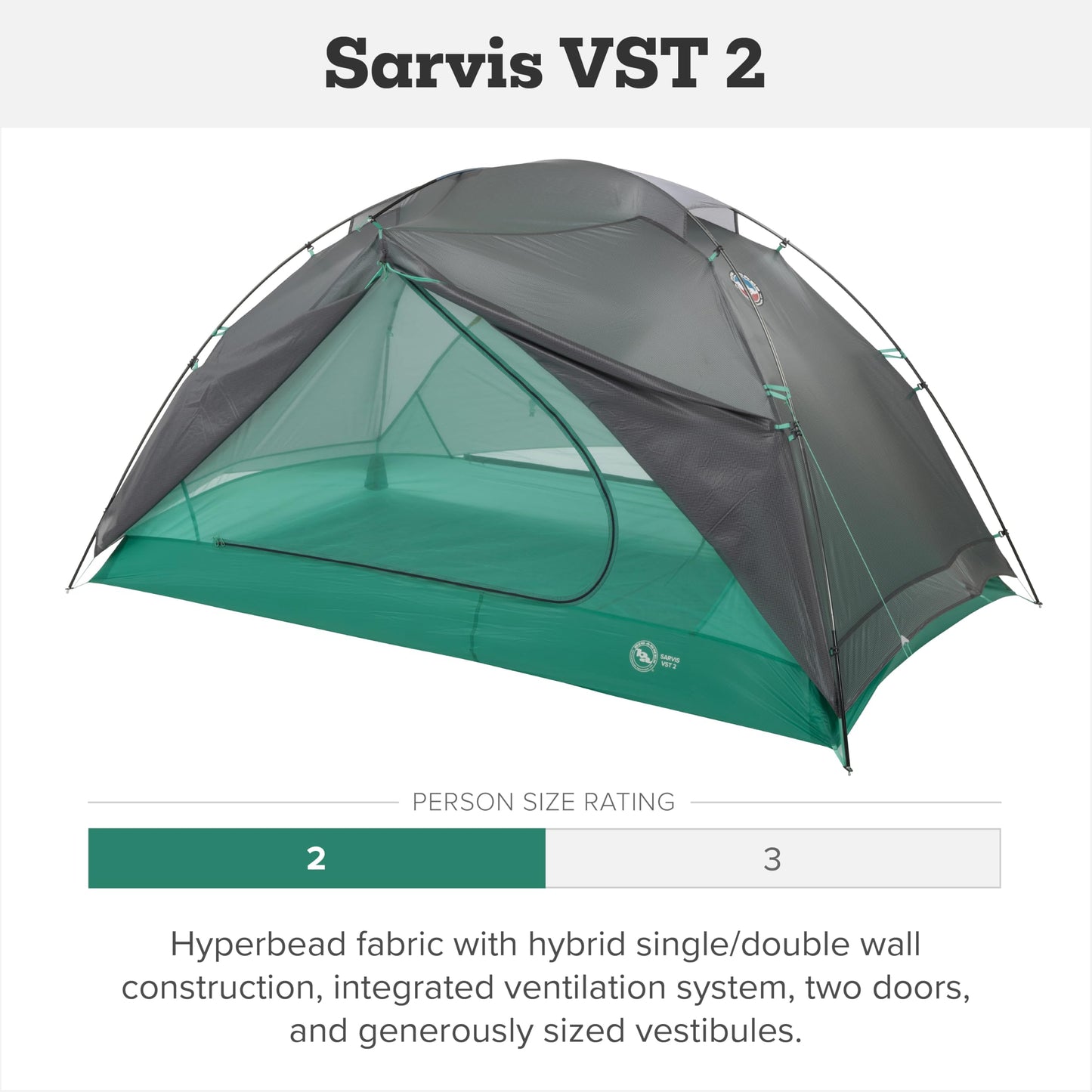 Big Agnes Sarvis VST - Backpacking Tent