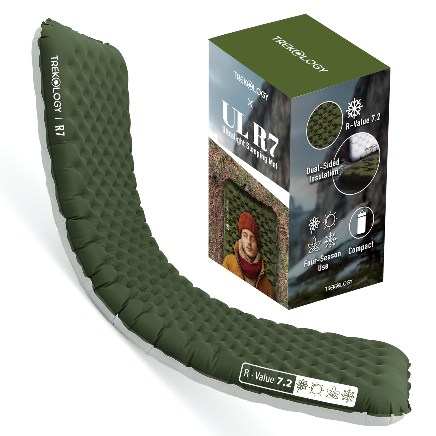 4-Inch Insulated Sleeping Pad for All-Season Camping