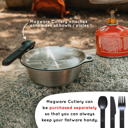 Magnetic Stainless Steel Camping Dinnerware Set