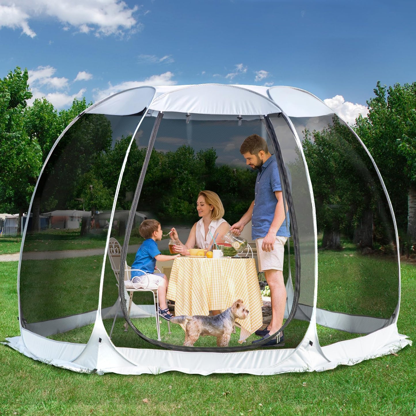 Pop-Up Screen House with UPF 50+ Sun Protection