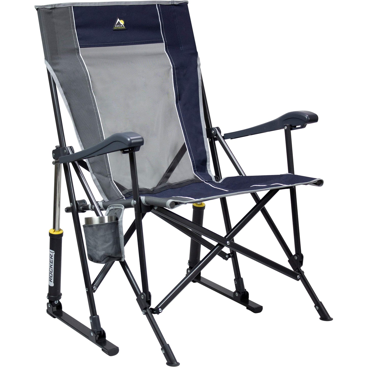Portable Outdoor Rocking Chair with High Backrest