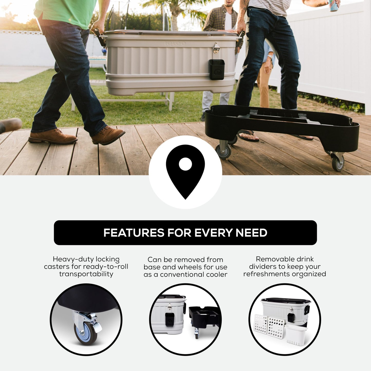 Insulated Hard Cooler Ice Chest for Camping