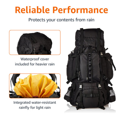 Internal Frame Hiking Backpack with Rain Cover