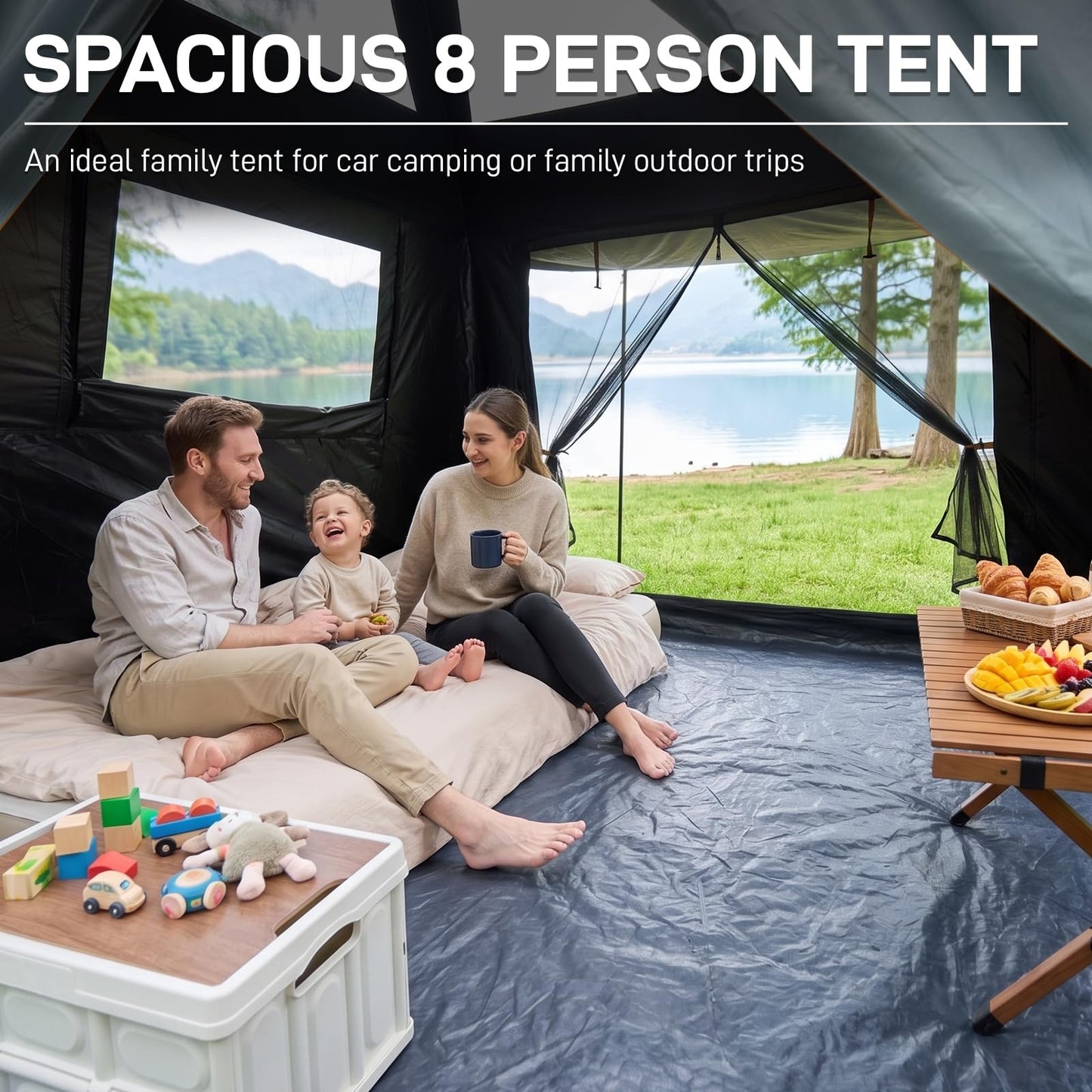 8–10 Person Blackout Family Camping Tent