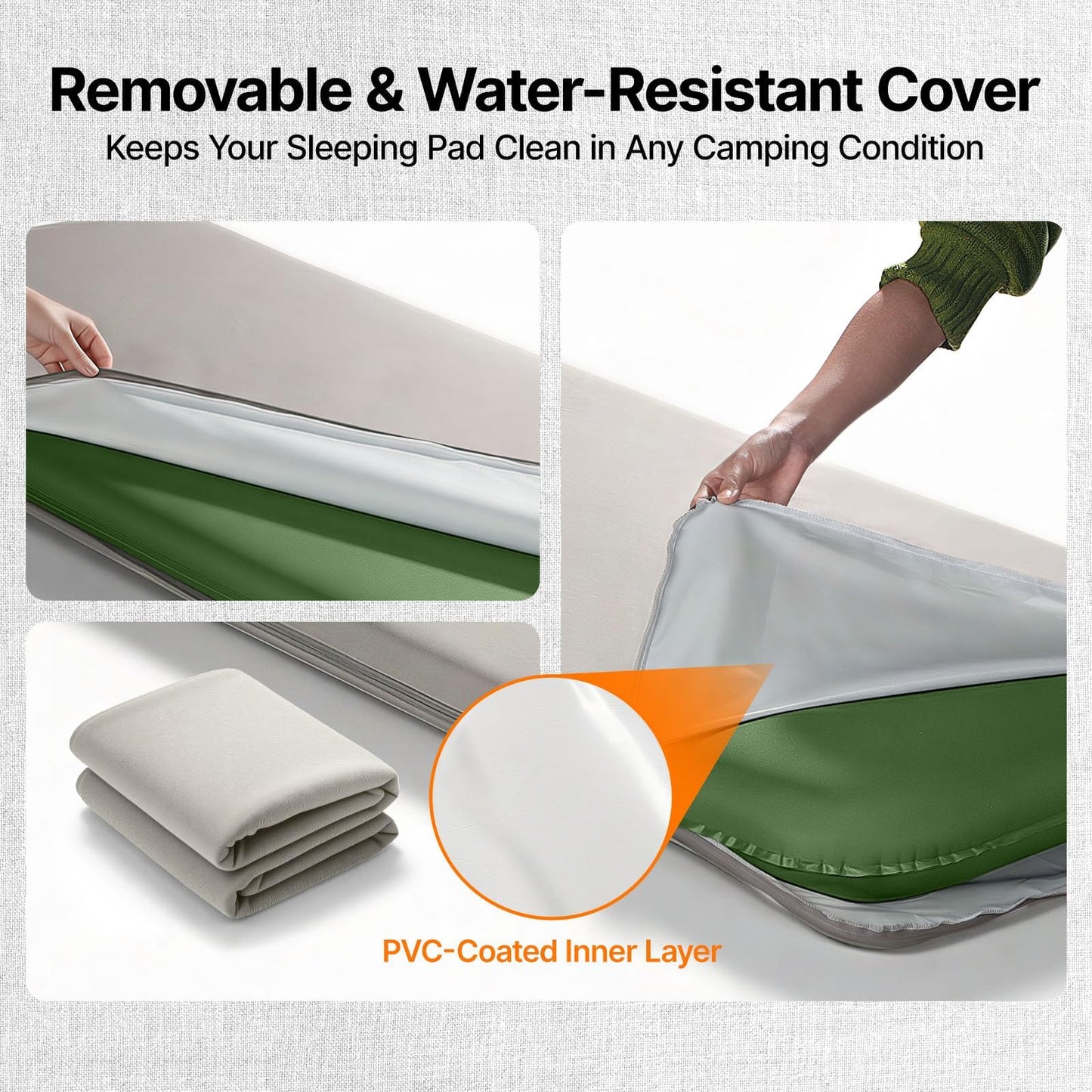 3-Inch Self-Inflating Memory Foam Camping Mattress