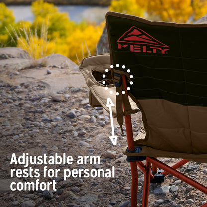 Deluxe Reclining Padded Folding Camping Chair