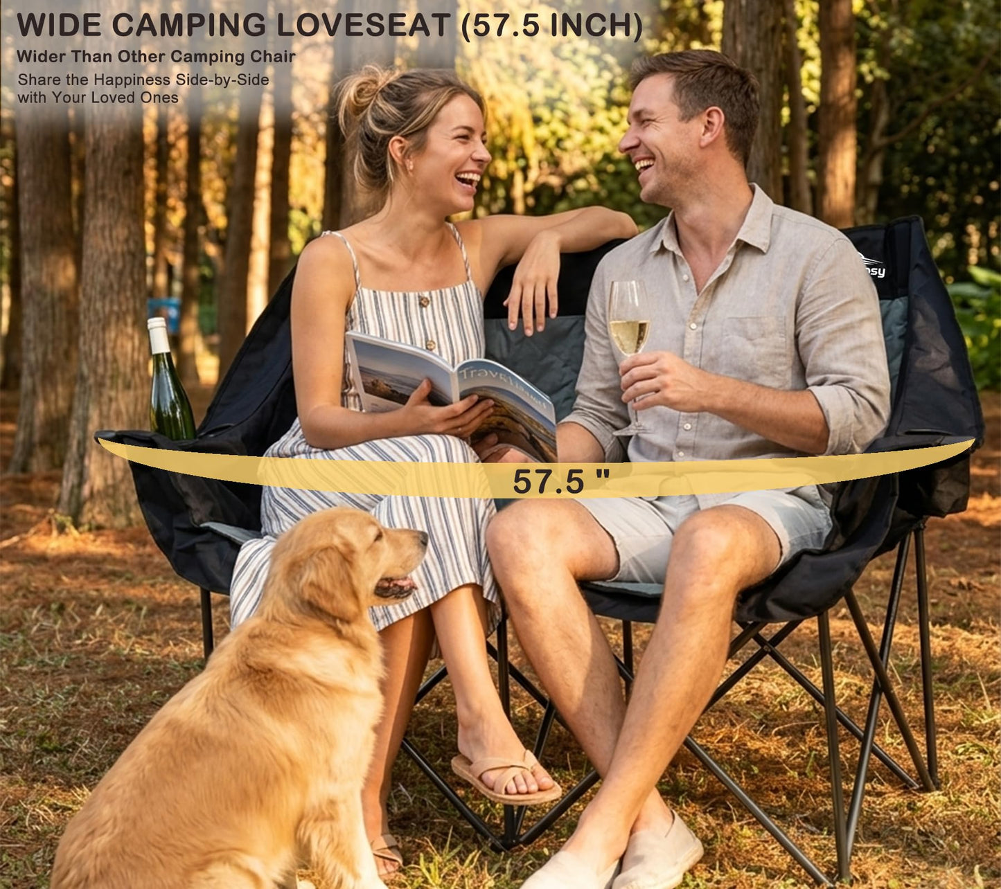 Bolosy Double Camping Chair Camping Loveseat