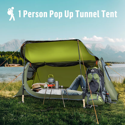 Waterproof Pop-Up Camping Tent for One Person