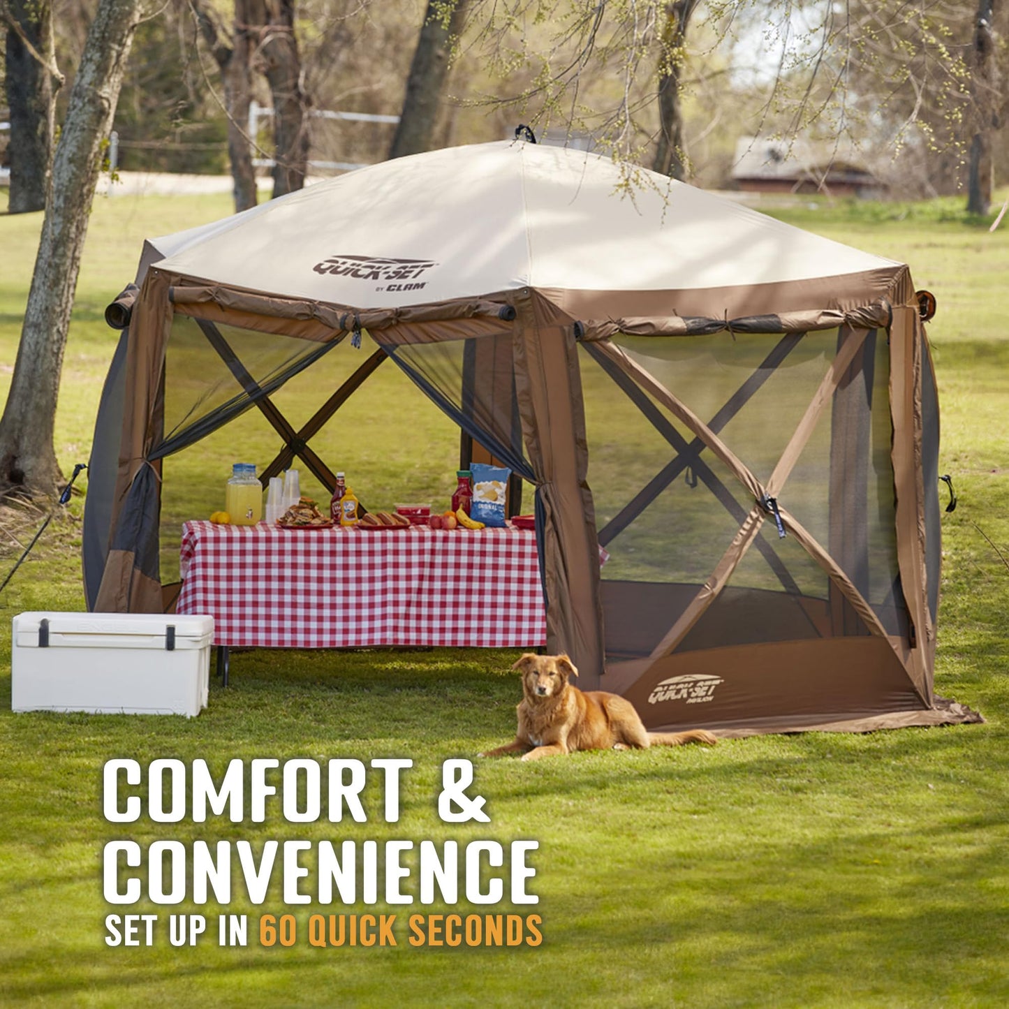 12.5 ft Pop-Up Screen Tent & Outdoor Gazebo