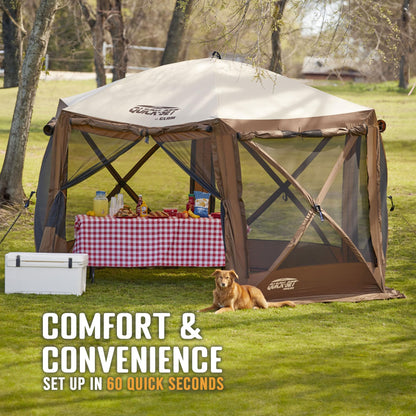 12.5 ft Pop-Up Screen Tent & Outdoor Gazebo