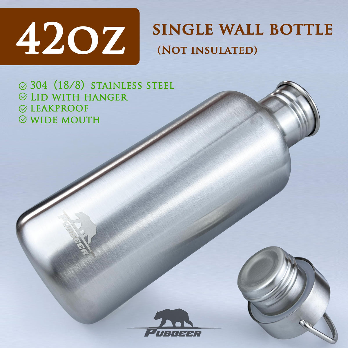 Stainless Steel Canteen with Nesting Camping Cup