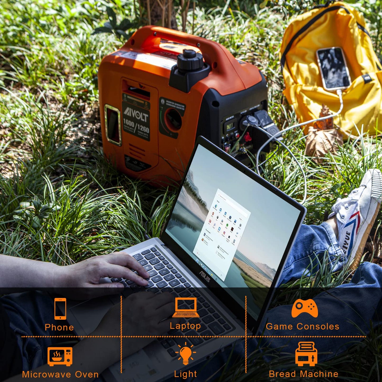 Portable Gas Generator with Carbon Monoxide Sensor